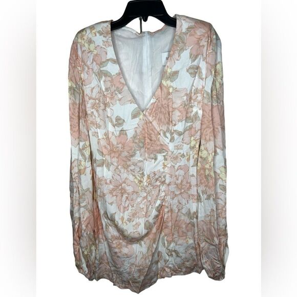 Rumer The Label x Revolve Pink/Cream Isola Floral Resortwear Mini Dress Medium - Picture 2 of 12